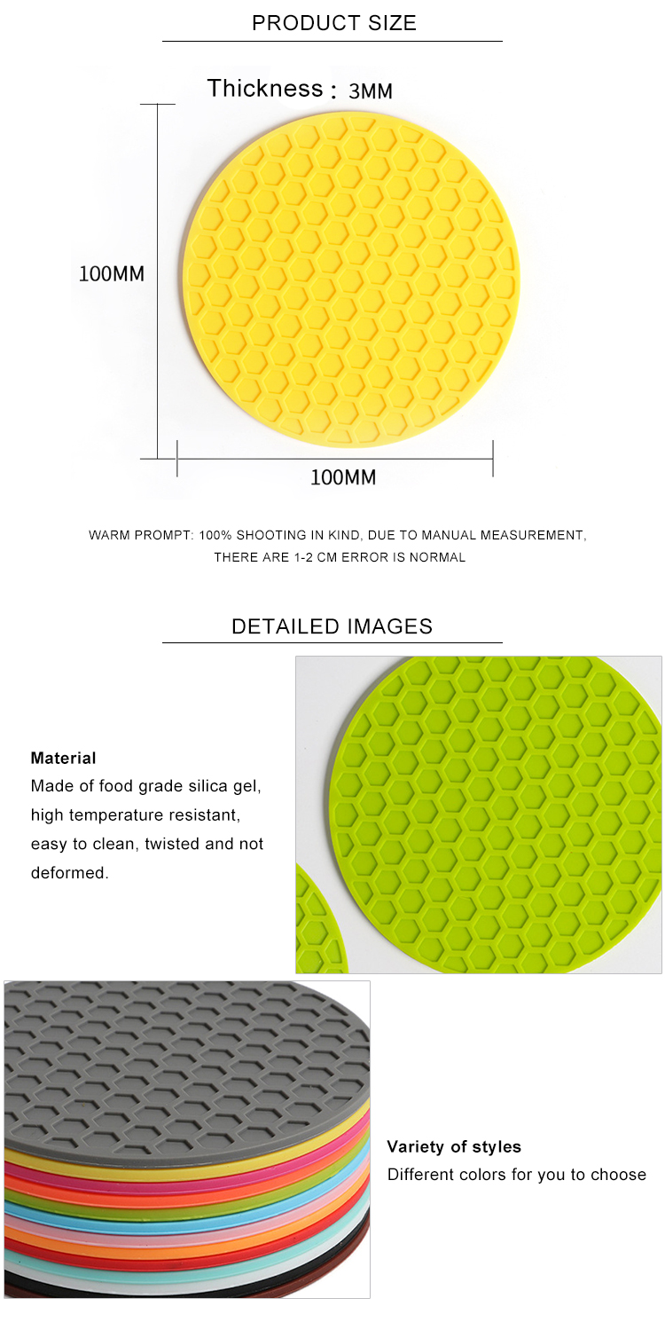 Silicone Trivet Mats Heater for Milk Tea Coffee Mug