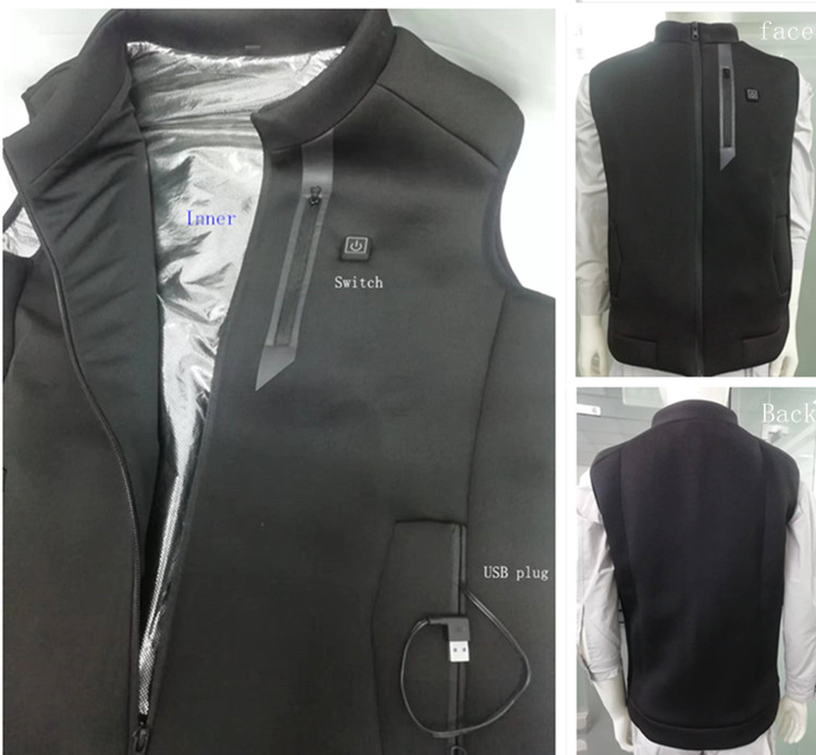 Men And Women Rechargeable Heated Vest Battery Heated Vest unisex Anti Shrink
