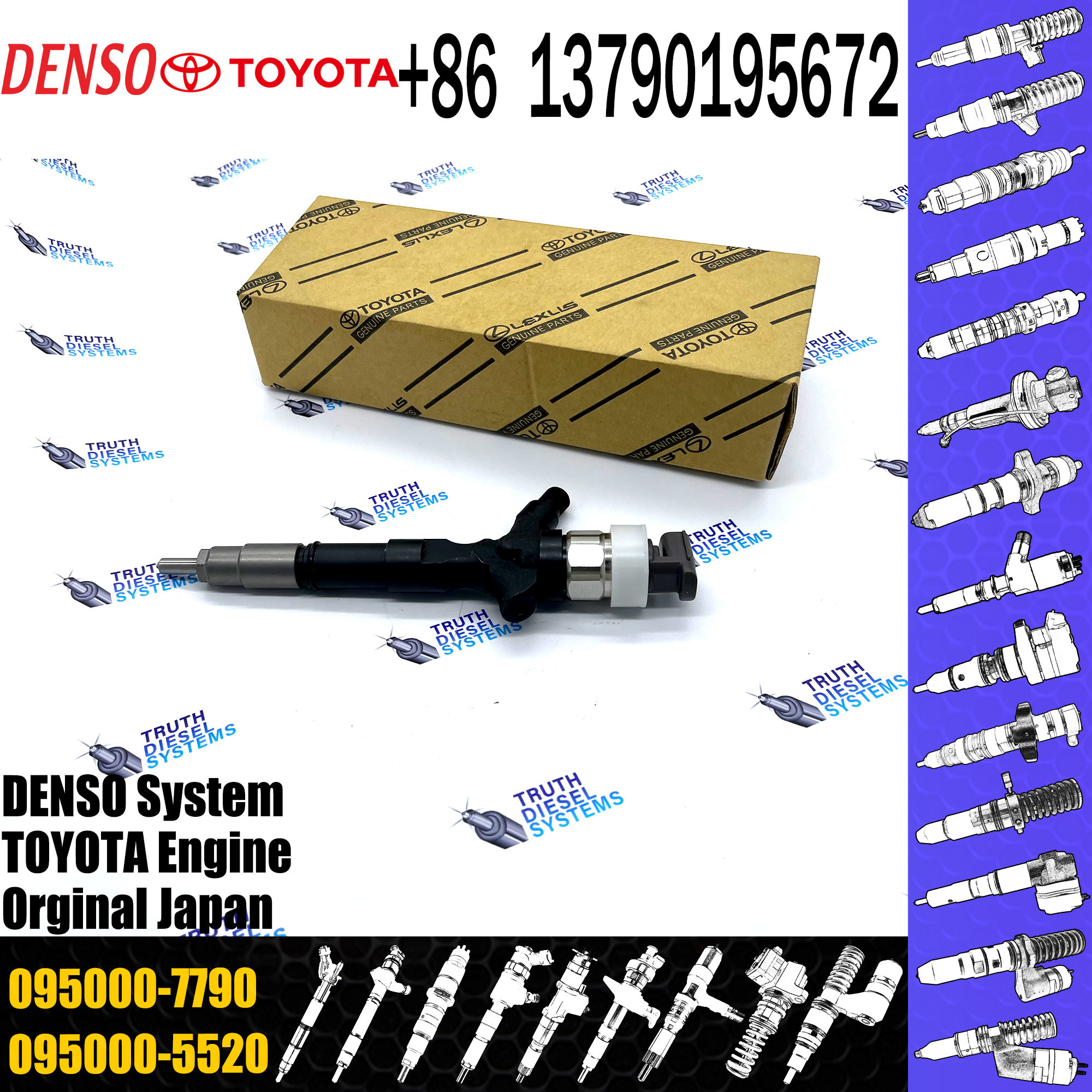 23670-39145 23670-39146 23670-39285 23670-39245 095000-7790 FOR TOYOTA HIACE HILUX