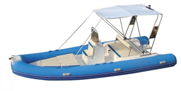 Quality 20 Ft PVC Rigid Inflatable Boat 590KGS , Handmade Inflatable Hard Bottom Boat for sale