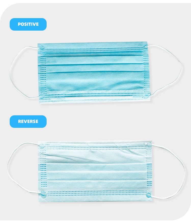 Disposable Antibacterial Face Mask 3 Ply Non Woven Protective Face Mask Anti Virus