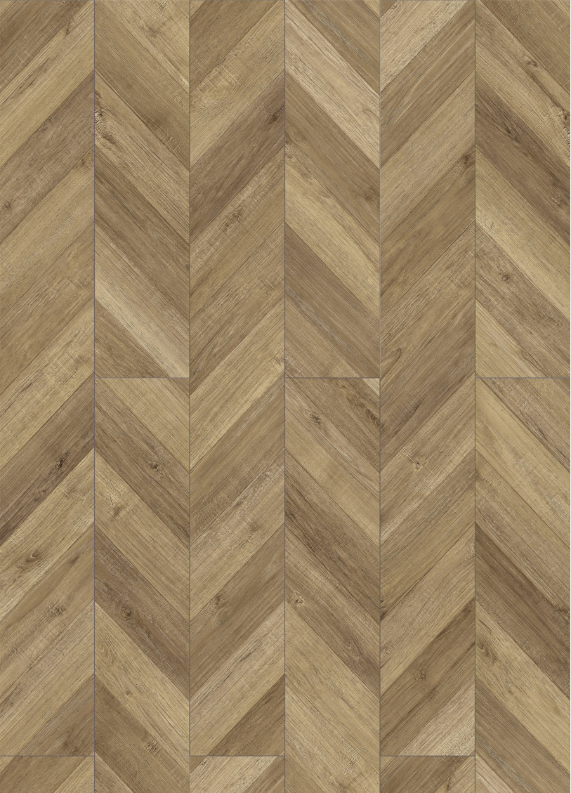Eco Friendly Herringbone SPC Unilin Click Jump Color Oak Burlywood Wood Grain GKBM DP-W82243