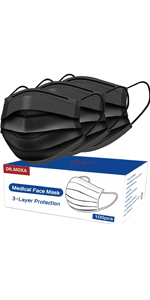 black masks disposable 100 pack