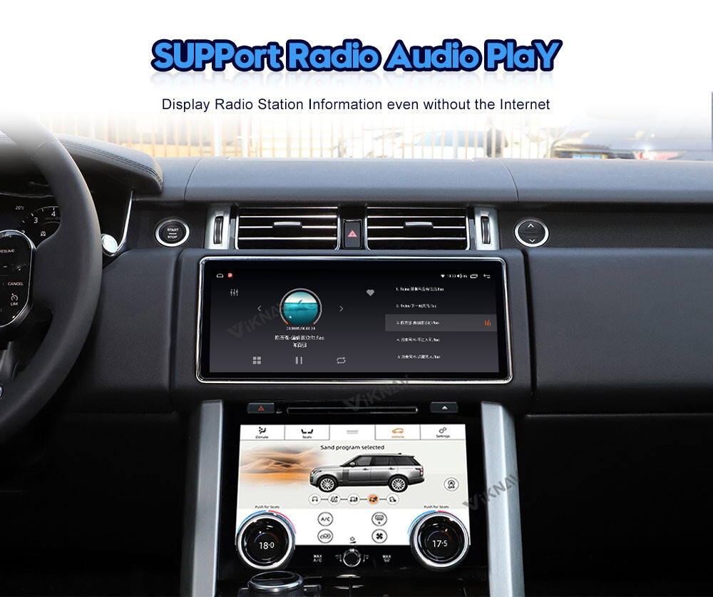 Viknav Car Radio For Range Rover Vogue L405 (2013-2020) 12.3 inch With AC Touching Screen Multimedia Player Navigation