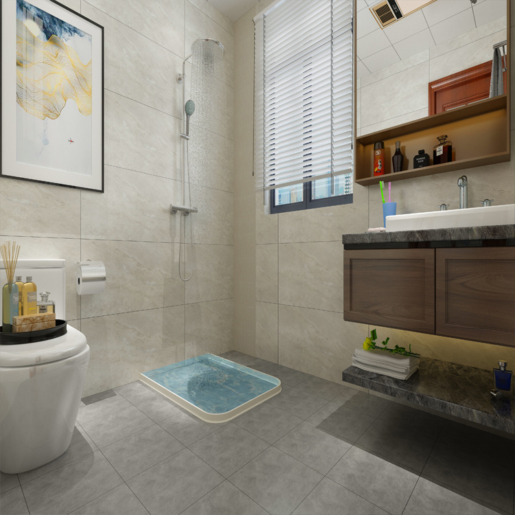 Collapsible Shower Threshold Water Retaining Strip with Easy-to-Install Water Stopper