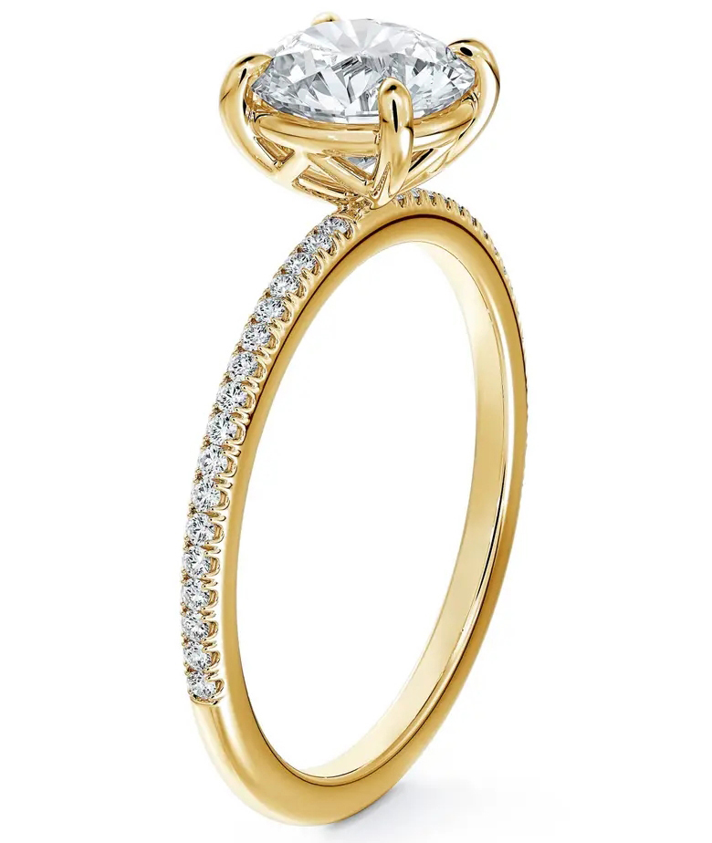 925 Sterling Silver Brazilian Round White CZ Engagement Ring Fine Jewelry Accessories