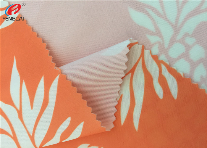 Printed 4 Way Stretch 87 Polyester 13 Spandex Fabric For Bikini , Waterproof
