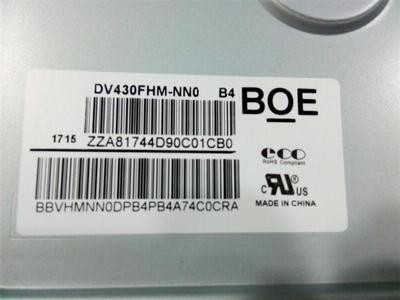 BOE 43 Inch Large LCD Display Screen 400CCD / M2 Brightness For Advisement Player