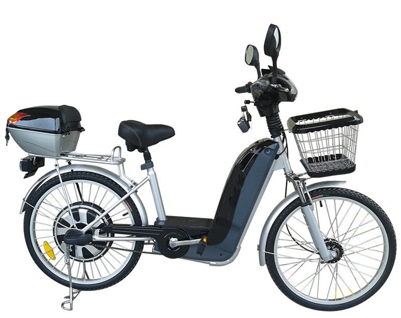 Single Speed 12AH 48V Battery Electric Bike With Steel Suspension Front Fork