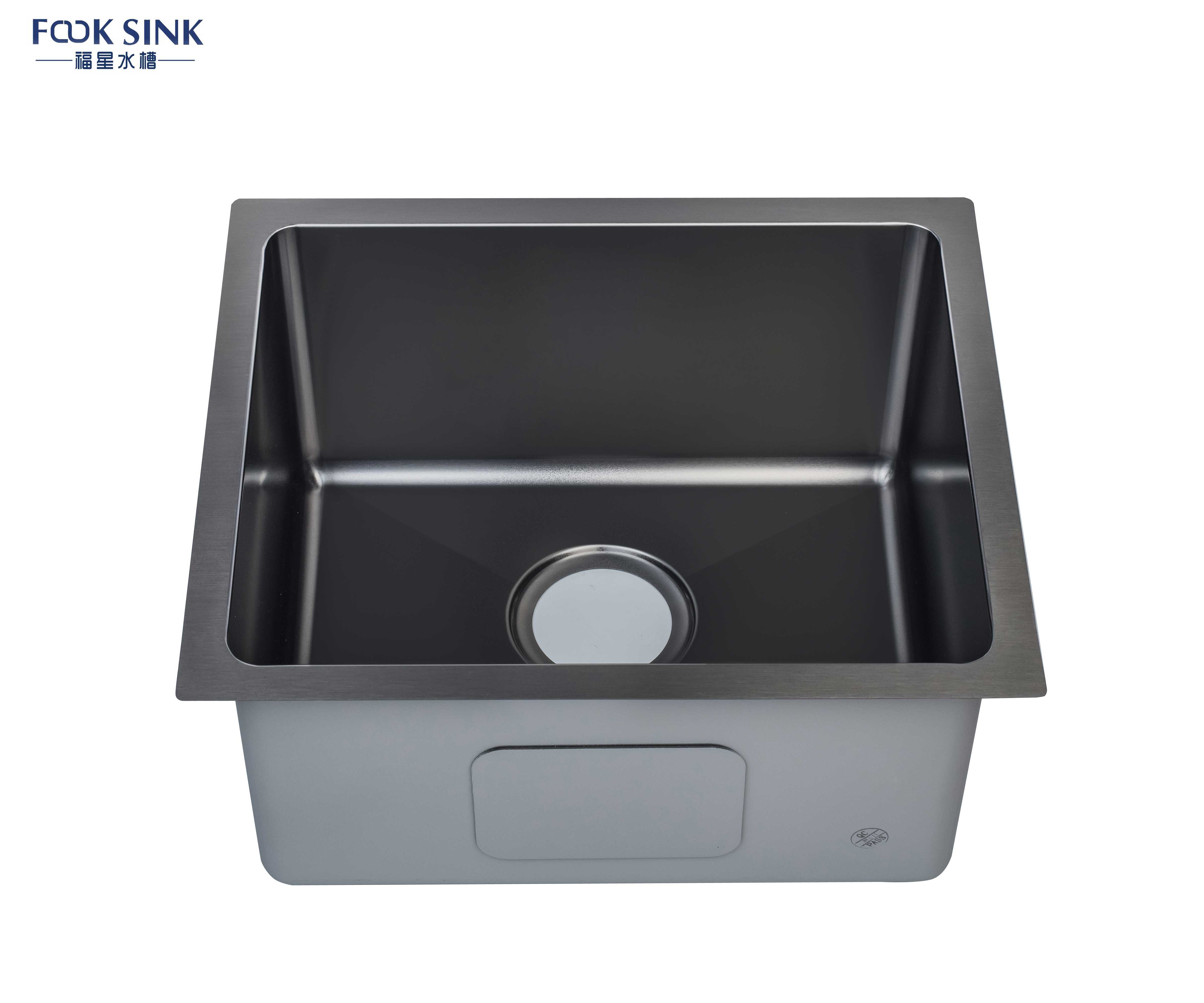 Drop In Stainless Steel Single Bowl Kitchen Sink Gunmetal Matte Black