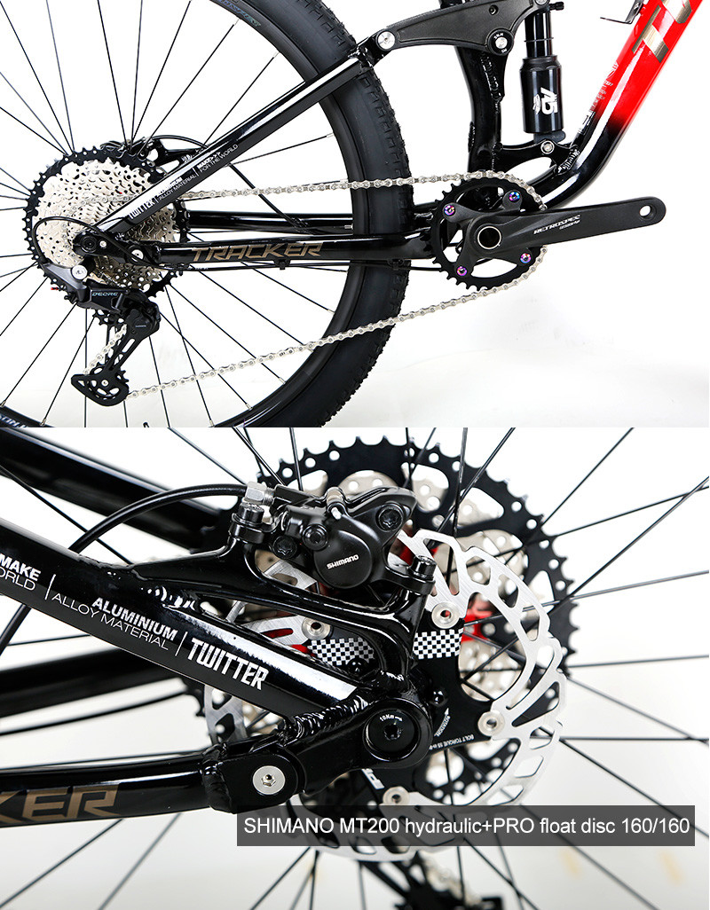 29er Hydraulic Disc Brake Aluminum Alloy Full Suspension Mountain Bicycle