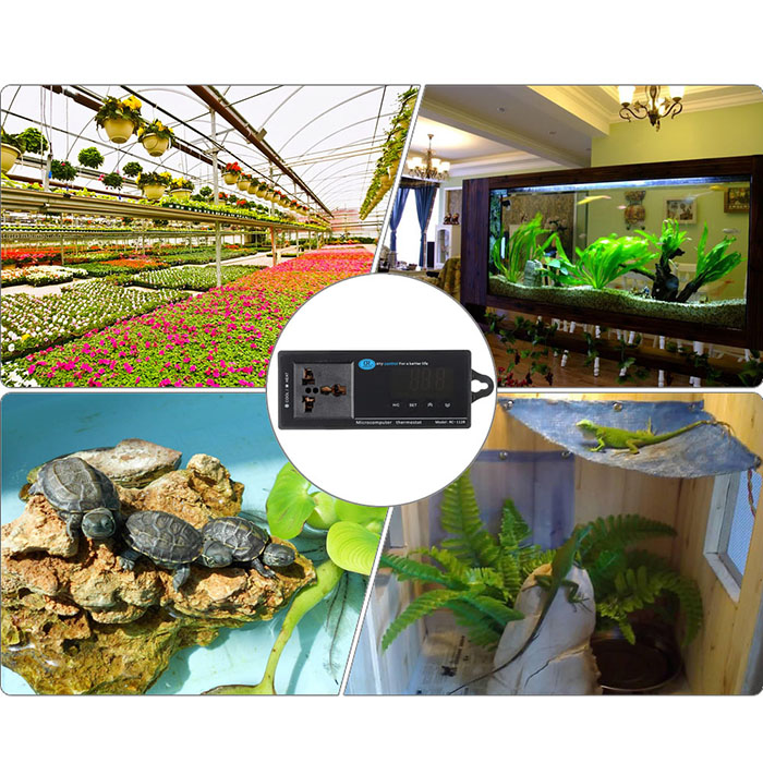 Dual-use Digital thermal regulator Industrial Thermostat LED Temperature Controller for Aquarium Reptile