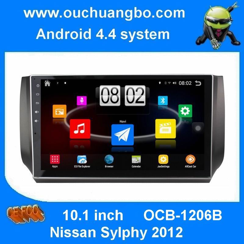 Ouchuangbo In-dash car radio dvd player android 4.4 for Nissan Sylphy 2012 with gps navigation wifi 3g SWC