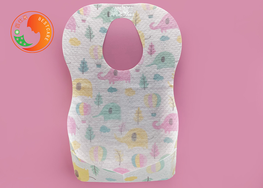 Anti Irritation Custom Disposable Bibs Anti Stain Wet Saliva for Travelling