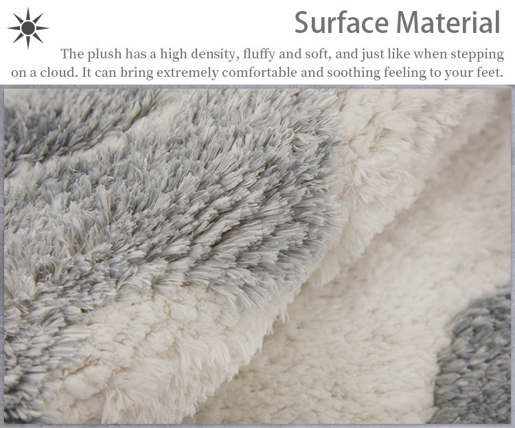 BSCI Reinforced Stitching Tufted Bath Mat With Durable Latex Backing