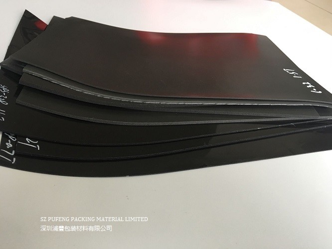 0.7mm Black SGS SR-S-15P Urethane Foam Polyurethane foam With PET Support