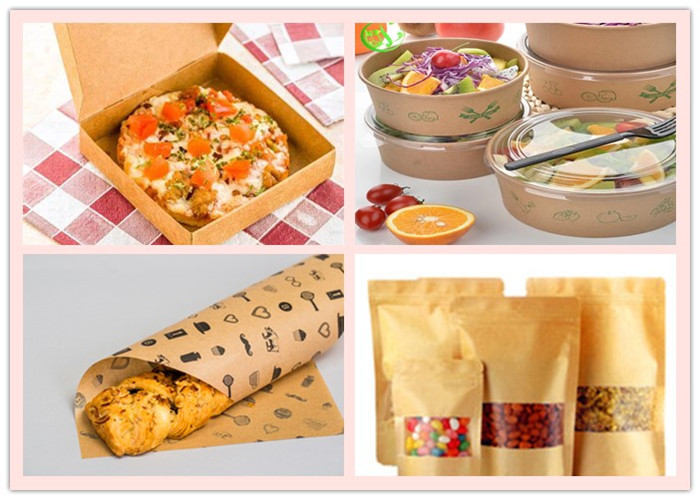 Greaseproof Single PE Coated Brown Kraft Paper For Food Packing