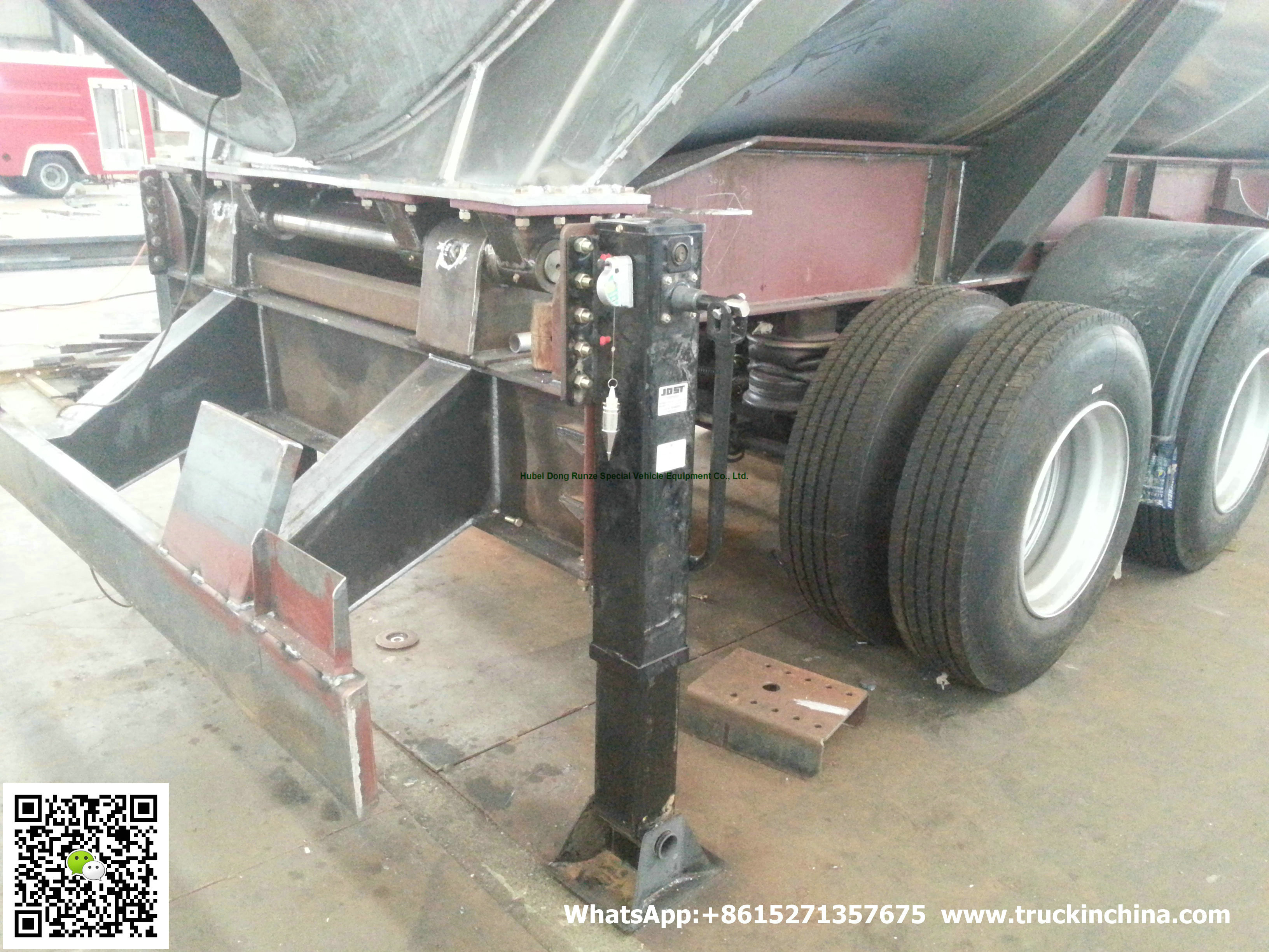 Aluminum Alloy Wheat Flour Bulk Tanker with Tipping Hydraulic Cylinder (6000USG-10000USG ）whApp:+8615271357675