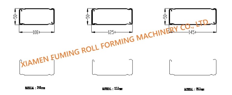 GI Box Beam Roll Forming Machine 15KW Power With Racking System