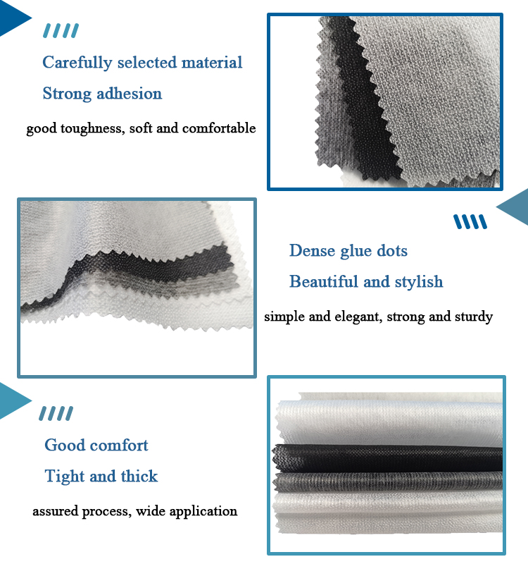 50% Polyester 50% Nylon GAOXIN Impregnating Nonwoven Fabric Interlining for Chef Hat Material