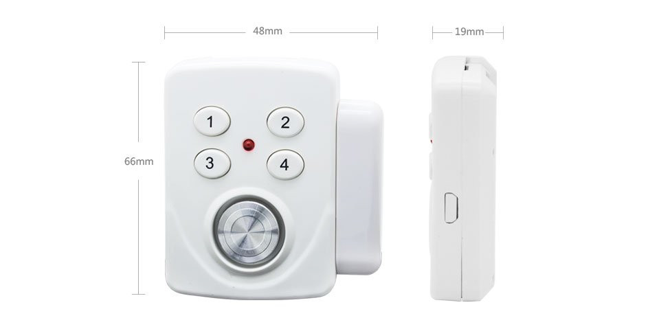 120dB Door Window Magnet Vibration Mini Alarm with Programmable Security Code CX306V