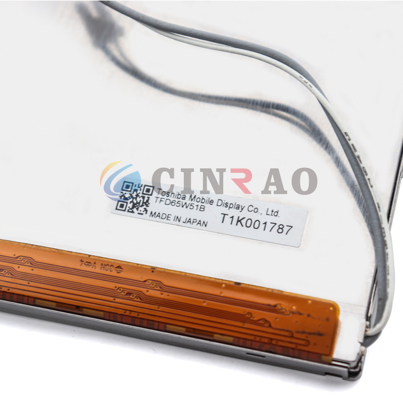 6.5 INCH TFT LCD Screen / TFD65W51B Toshiba LCD module High Precision