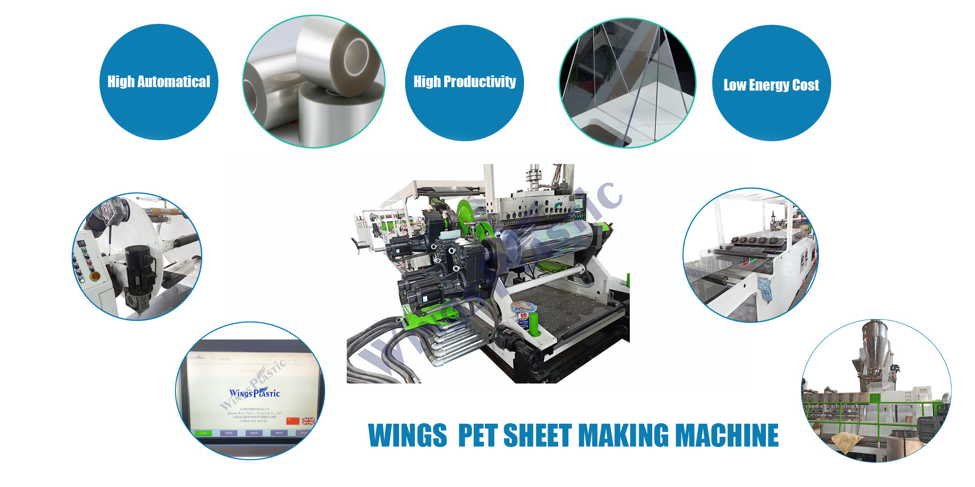 PET Sheet Making Machine PET Plastic Transparent Acrylic Clear Rigid Sheet Making