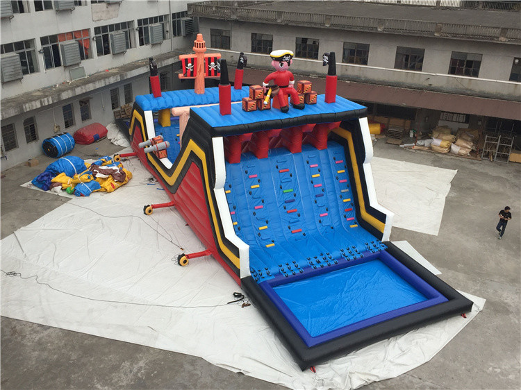 Great Race Pirate Ship Inflatable Outdoor Obsatcle Course for Adults / Kids