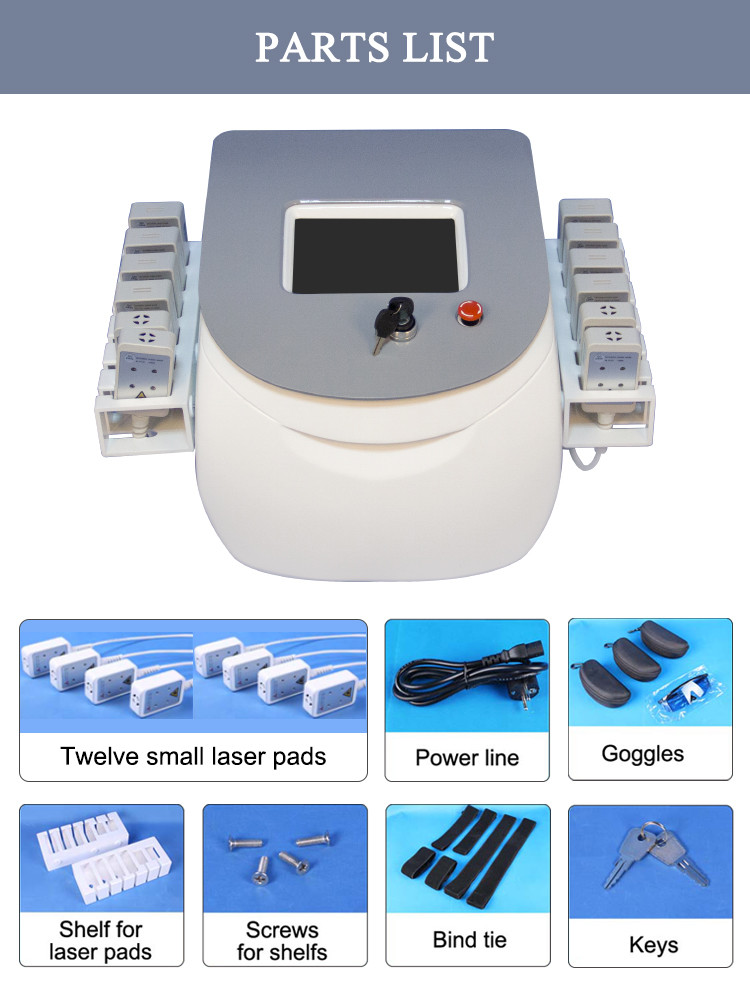 Burn Fat Lipo Laser Slimming Machine 650nm Mutilanguage Cellulite Treatment Machine