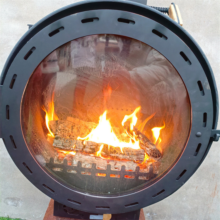 ISO9001 Indoor Wood Burning Fire Pits Wall Mounted Suspended Wood Stove