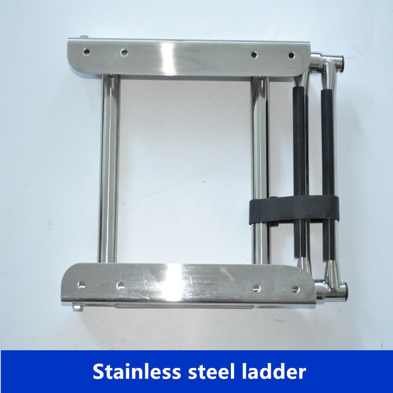 Stainless steel folding ladders with platform that used for marine/ship, folding ladders for yacht