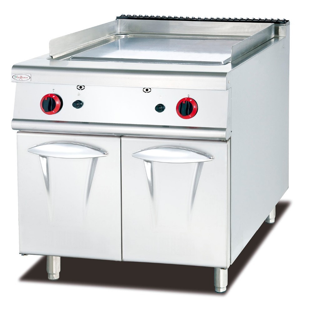 Western Kitchen Equipment Gas Griddle With Cabinet 1/3 Grooved 800*900*940mm