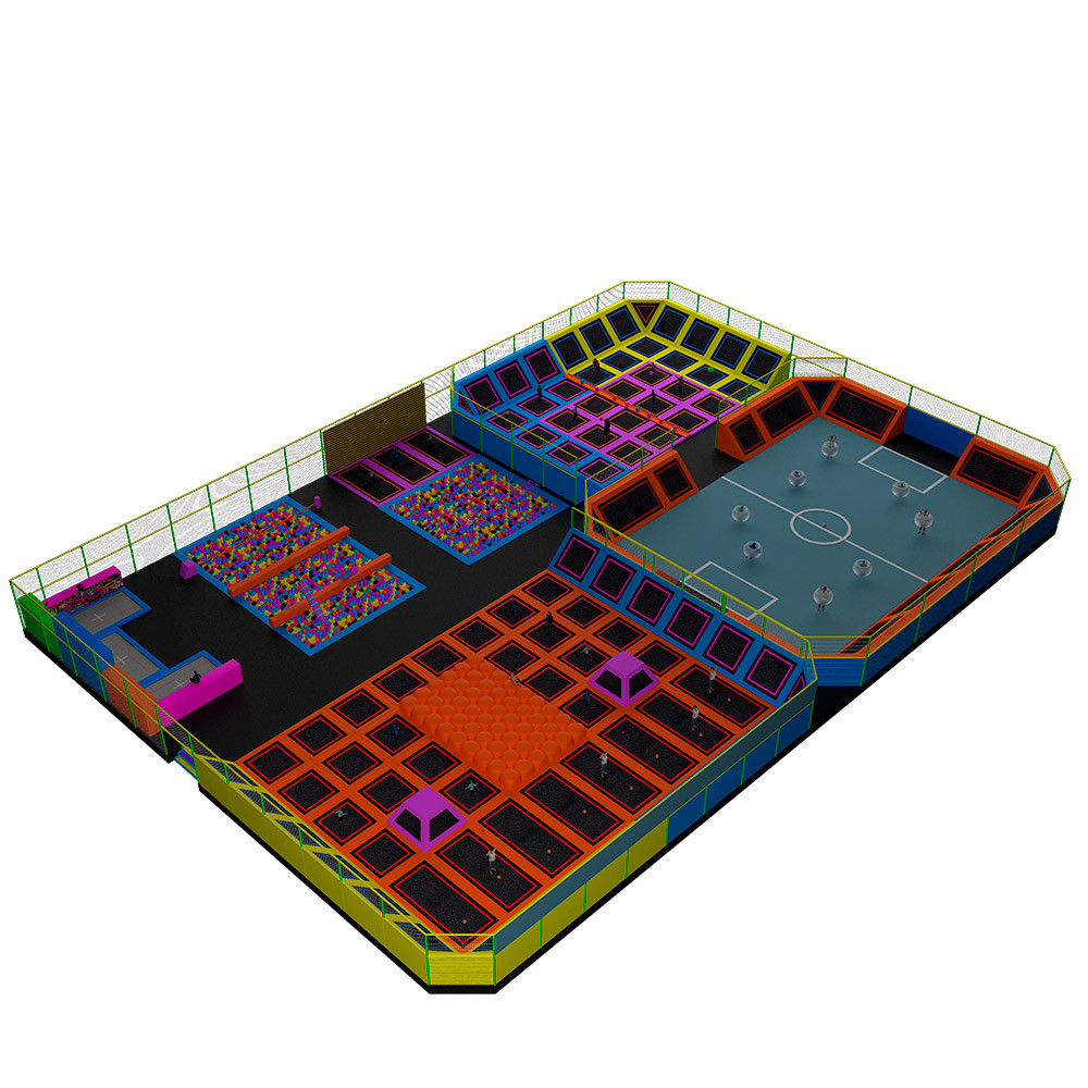 PVC Outer Cover Soft Indoor Playground , UV protection Jump Off Trampoline Park