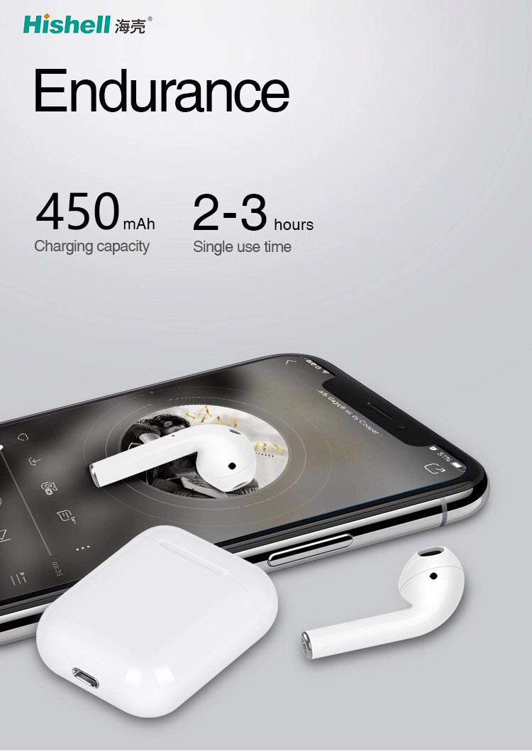 Practical Sweatproof Stereo Headphone TWS , 450mAh Stereo 5.0 True Wireless Earbuds