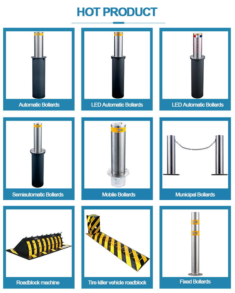 Led Warning Light Traffic Roadblocks , 110V IP68 Stainless Steel Bollards