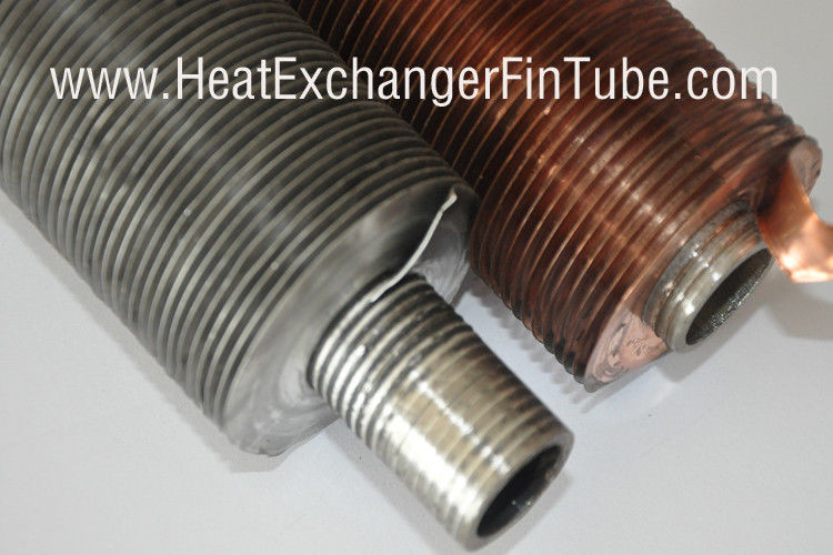 A789 UNS2205 duplex stainless steel with cooper Fin Tube , OD1'' , 8FPI Grooved G Type