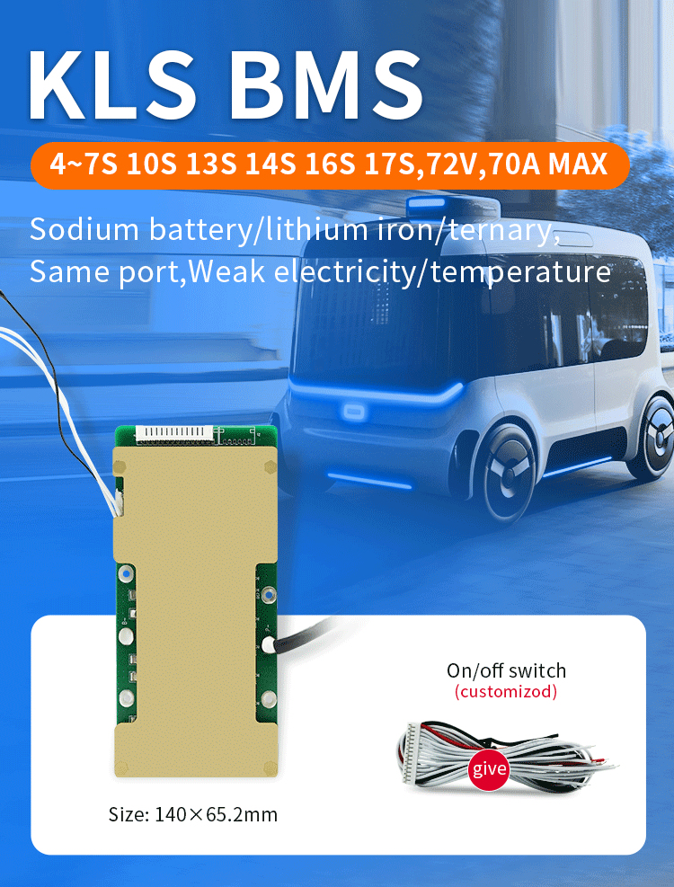 10S 13S 14S 16S 17S 84v 100a 70a Battery Management Board BMS For EV Solar Storage Battery