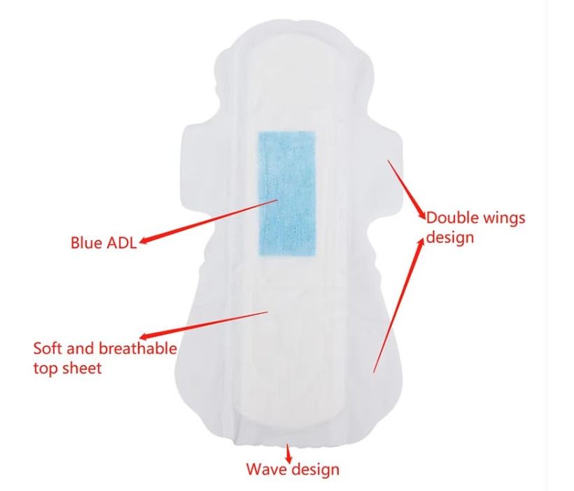 Organic Cotton Leak Proof Core Quick Absorbent Sanitary Napkins For Women With Wings