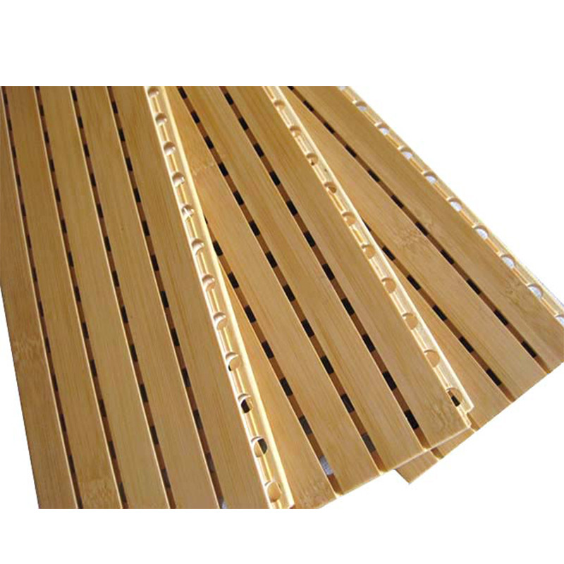 Melamine Finish Grooved MDF Sound Proof Acoustic Wood Panels With Holes
