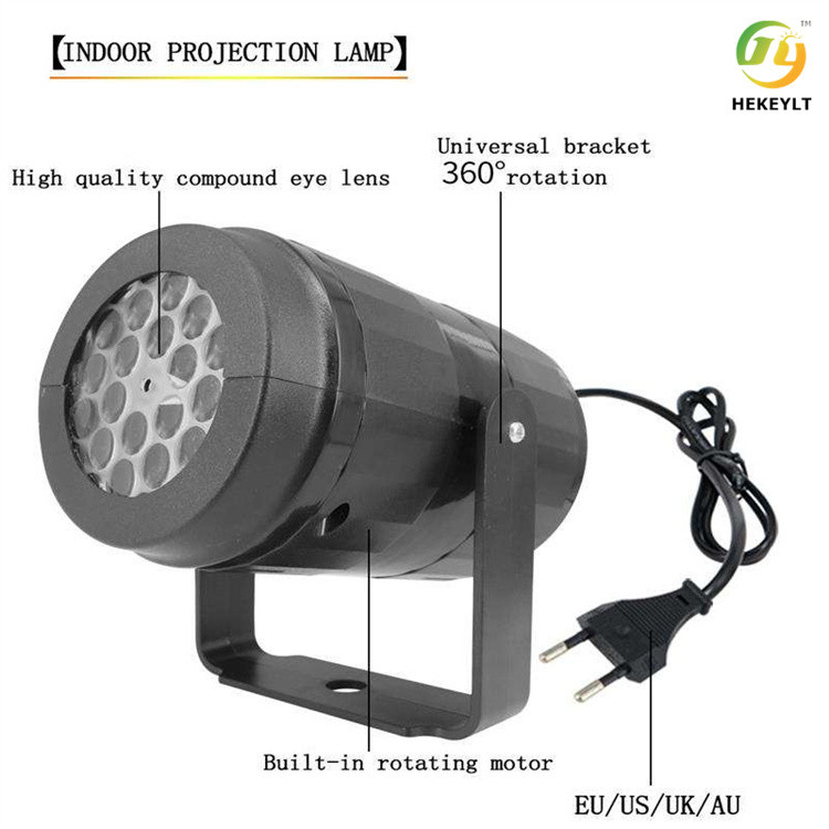 Laser Snowflake Projection Landscape Lamp 16 Patterns For Christmas Holiday Party Bar