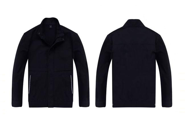 Classical Design Men's Black Work Coat Polyester Fiber Material With Uniform Pants