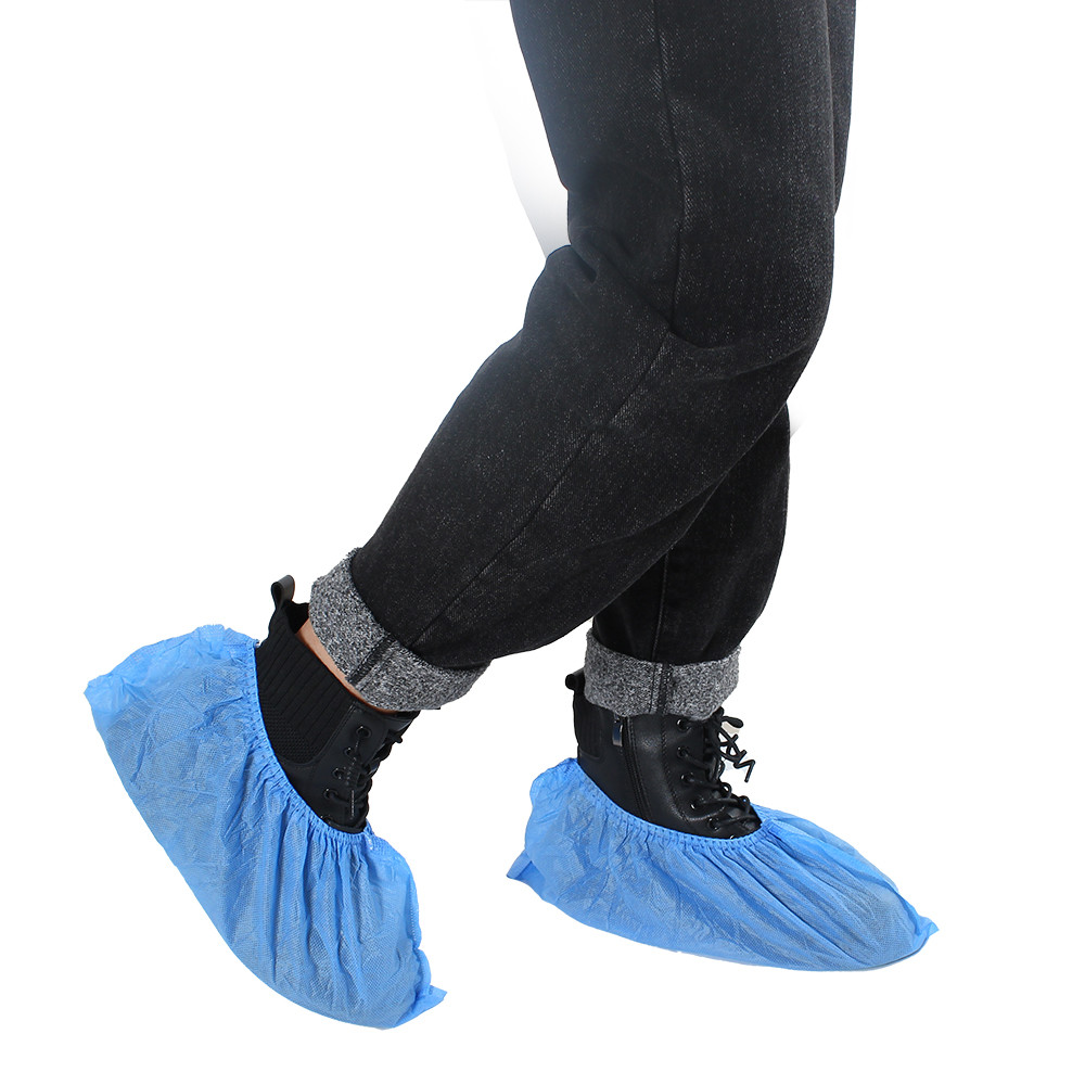Disposable Non Woven Shoe Cover Making Machine , 110pcs/Min Overshoes Making Machinery