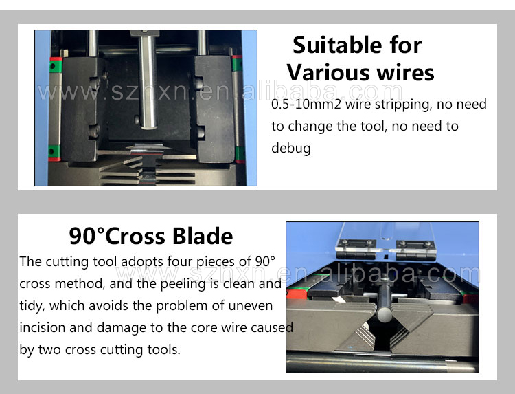 Pneumatic Non-adjustable Knife Stripping Machine for 24KG Thick and Thin Wire Stripping