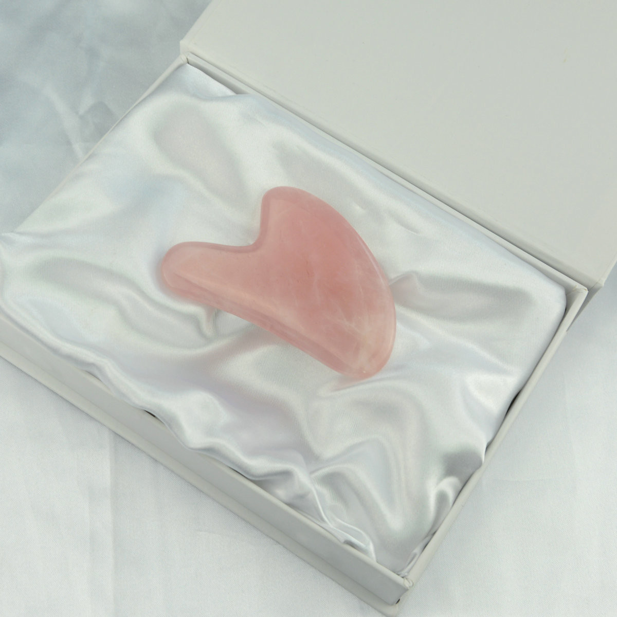 Pink Color Face Lifting Jade Stone Gua Sha Length 150mm