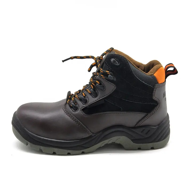 Mens Steel Toe Safety Boots Anti-Static Waterproof Leather Work Boots Black