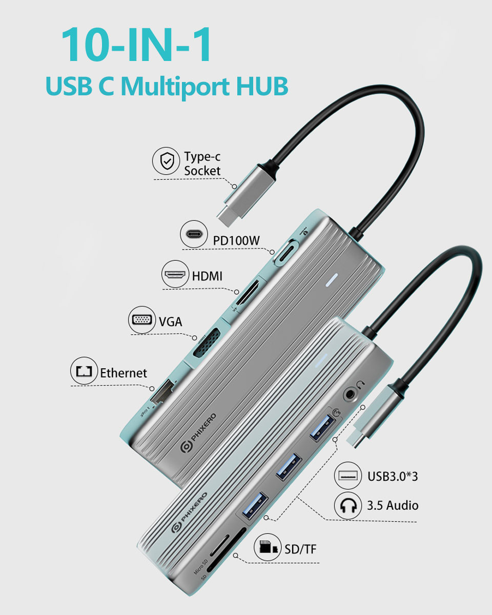 USB 3.0 Hub Extension Type A Male To Female Data Cord With USB C Hub Power Extra Long
