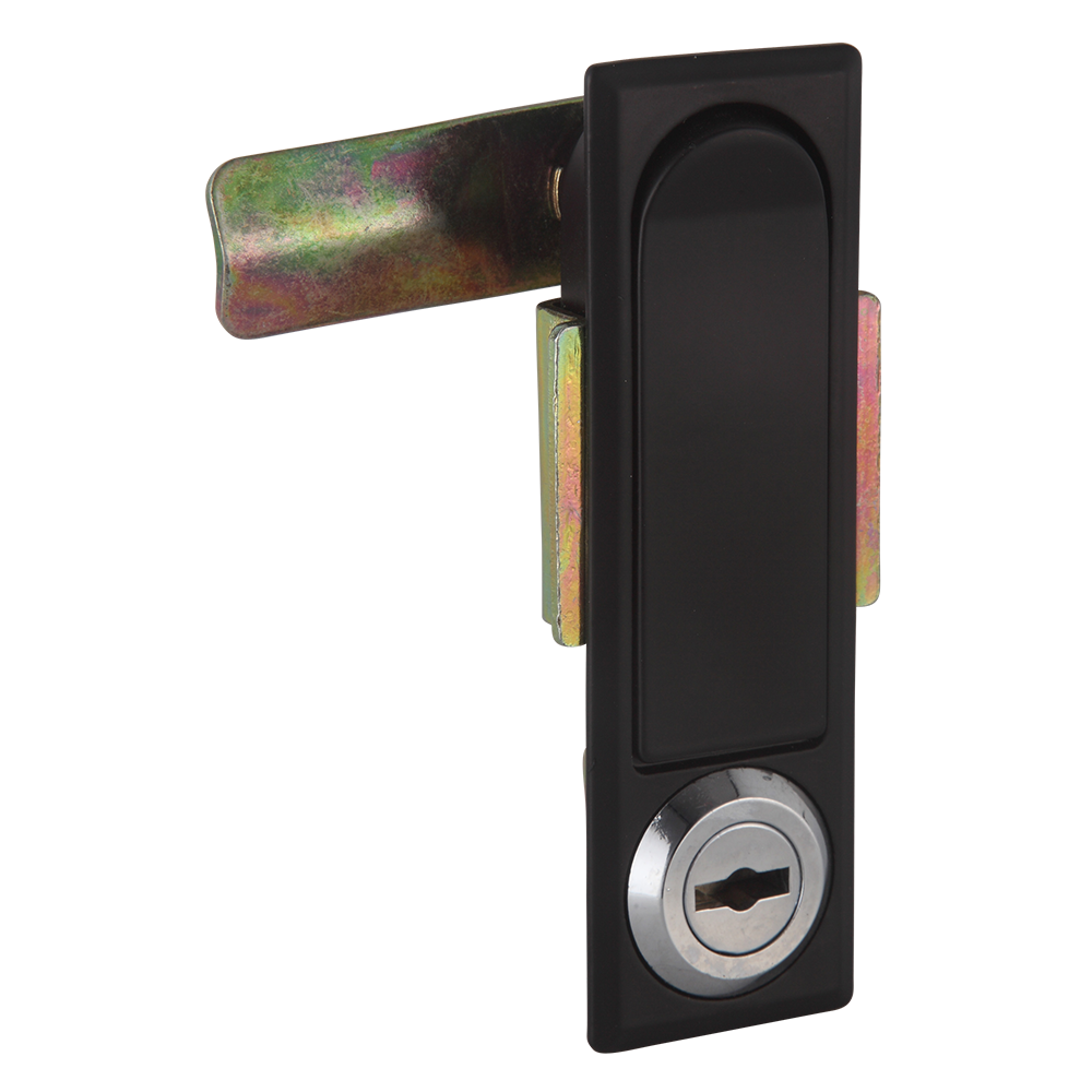 Black Powder Coated Cabinet Door Lock Plane Garage Door Handle Lock For ToolBox