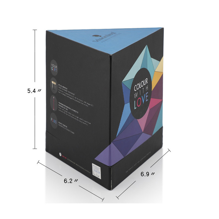 Offset Printing Creative Packaging Box Customized Cardboard Triangle Box
