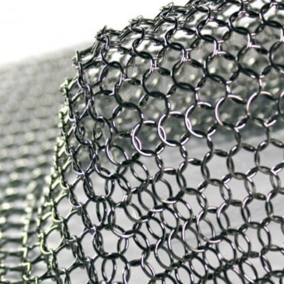 Electroplated Stainless Steel Ring Mesh With 2mmx20mm Common Ring ODM OEM