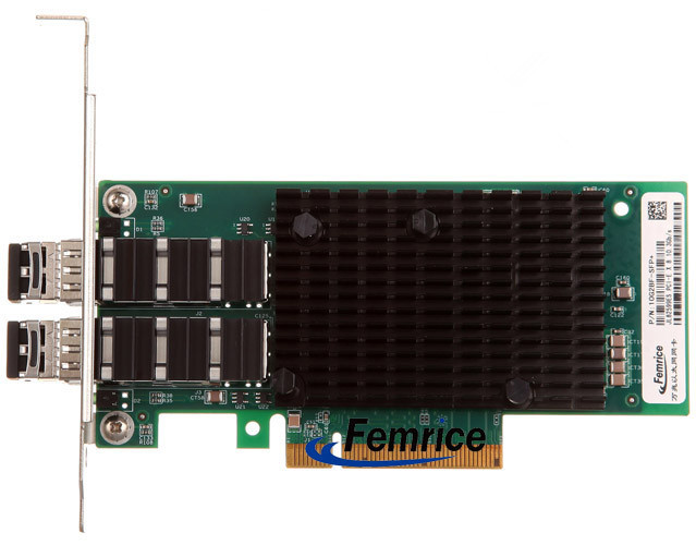 Femrice 10Gbps Dual Port Gigabit Ethernet PCI Express x8 Server Adapter Intel 82599ES Chip SFP+ Slots Network Controller